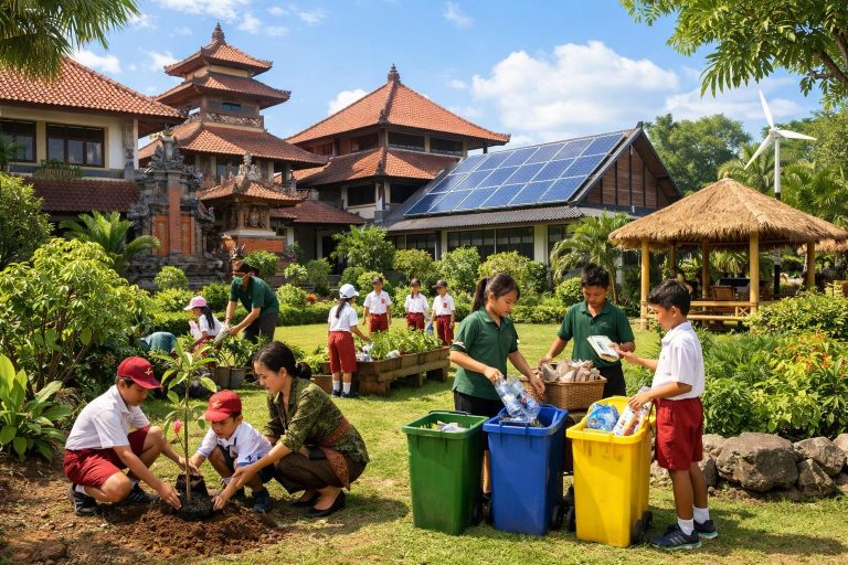 Sekolah Alam Bali Mengajarkan Siswa Menanam dan Mengelola Kebun Organik